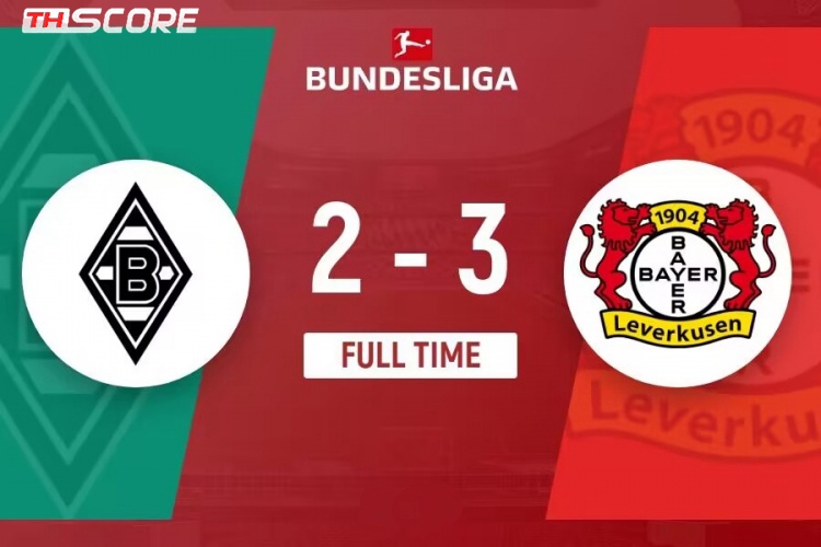 บุนเดสลีกา - ไบเออร์ เลเวอร์คูเซ่น 3-2 โบรุสเซีย มึนเช่นกลัดบัค ออกสตาร์ทได้ดี เวิร์ตซ์ทำประตูในนาทีที่ 101